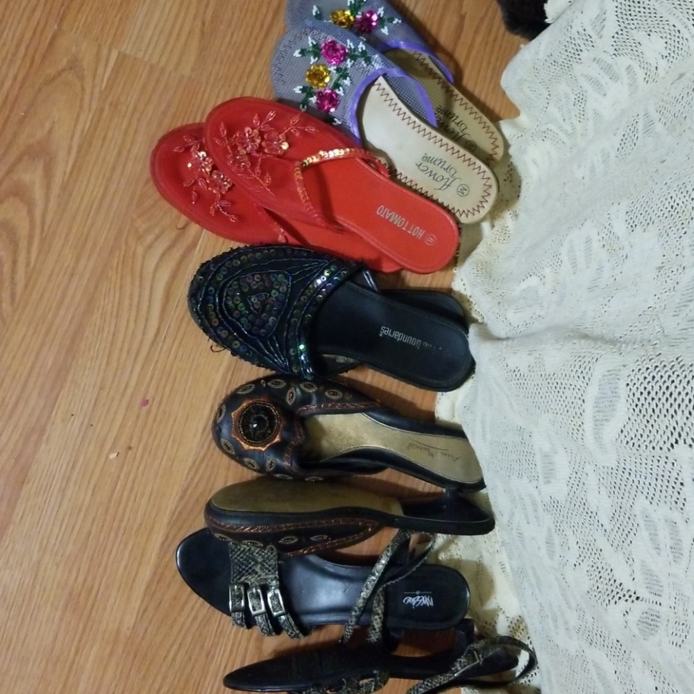 Lot of 5 pairs of Flats n Kitten Heels 8/8.5